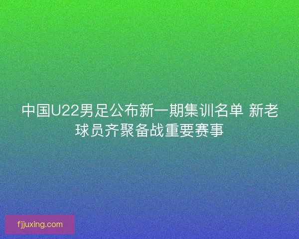 中国U22男足公布新一期集训名单 新老球员齐聚备战重要赛事